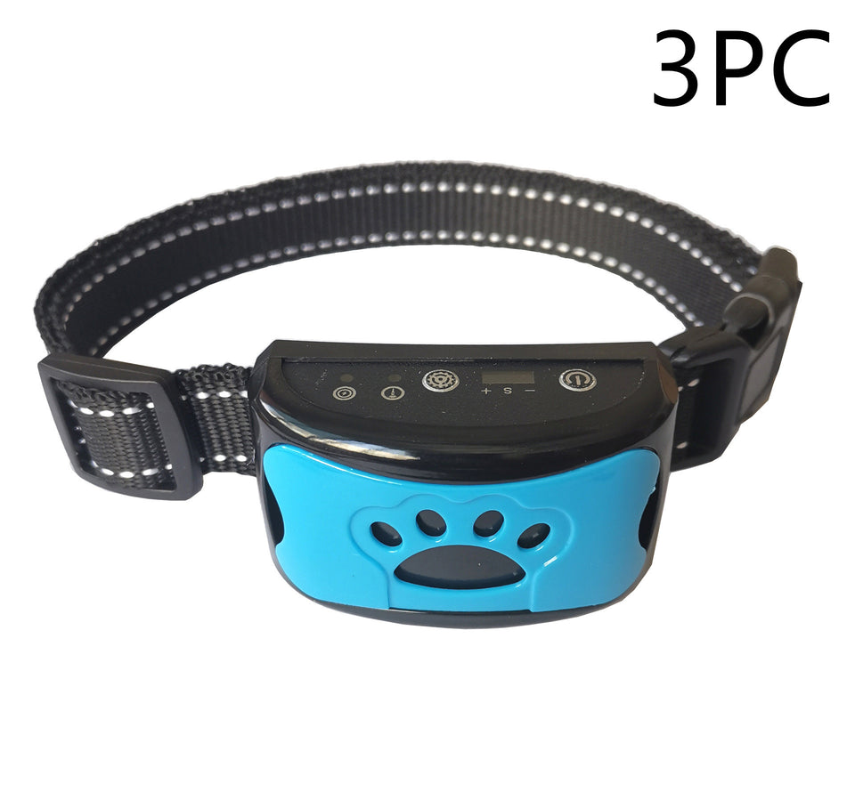 Dog Training Collar Waterproof Electric Pet Remote Control Rechargeable Dogs Trainer Bark Arrester With Shock Vibration Sound