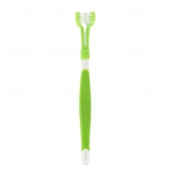 Three Sided Dog Cat Toothbrush Three-Head Multi-angle Toothbrush